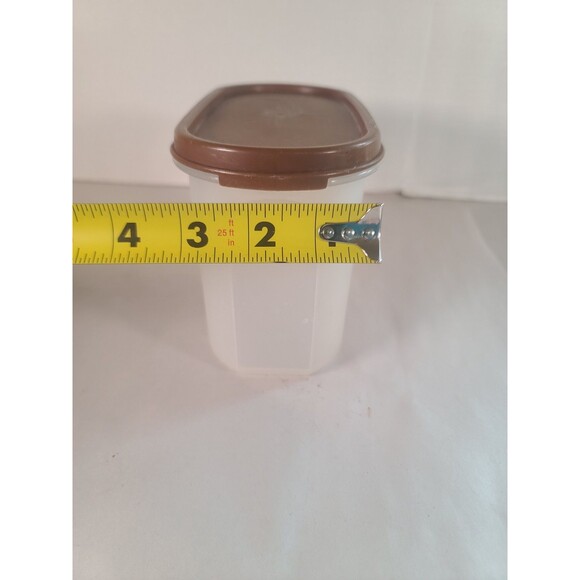 Vintage Tupperware Modular Mate Container 1612-21 with Brown Lid 4 3/4 Cups - Picture 3 of 8